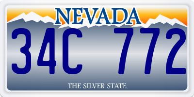 NV license plate 34C772