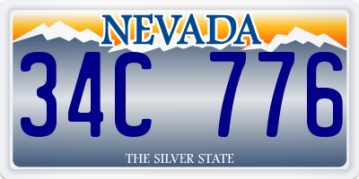 NV license plate 34C776