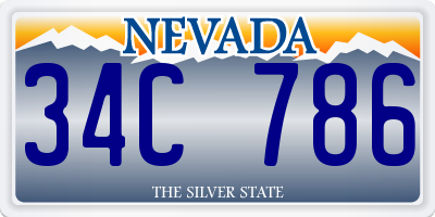NV license plate 34C786