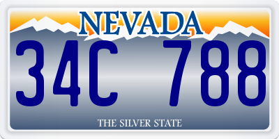 NV license plate 34C788