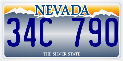 NV license plate 34C790