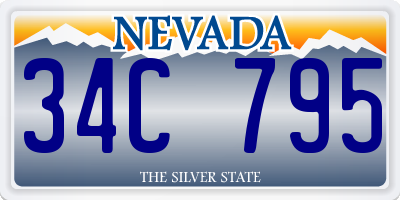 NV license plate 34C795