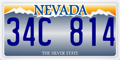 NV license plate 34C814
