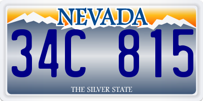 NV license plate 34C815