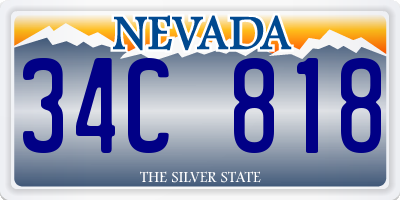 NV license plate 34C818