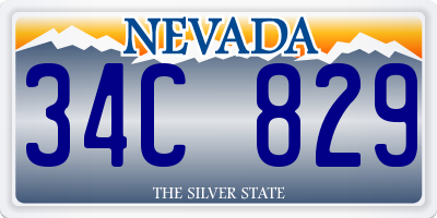 NV license plate 34C829