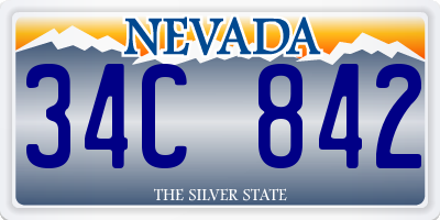 NV license plate 34C842