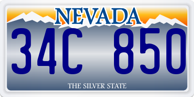 NV license plate 34C850