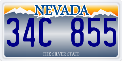 NV license plate 34C855