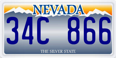 NV license plate 34C866