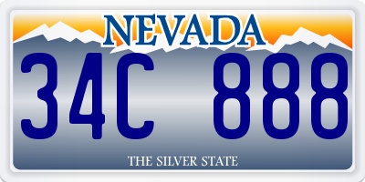 NV license plate 34C888