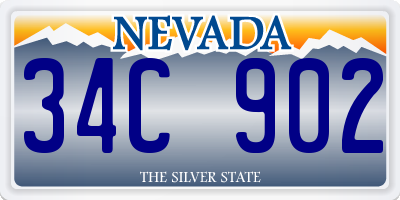 NV license plate 34C902