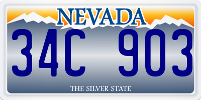 NV license plate 34C903