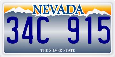 NV license plate 34C915