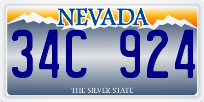 NV license plate 34C924
