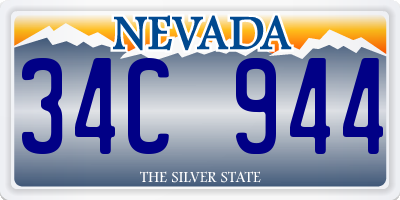 NV license plate 34C944