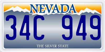 NV license plate 34C949