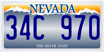 NV license plate 34C970