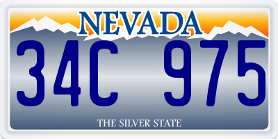 NV license plate 34C975