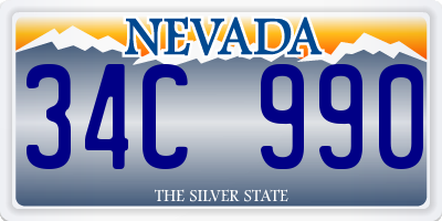 NV license plate 34C990