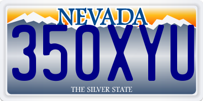 NV license plate 350XYU