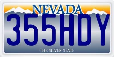 NV license plate 355HDY