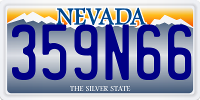 NV license plate 359N66