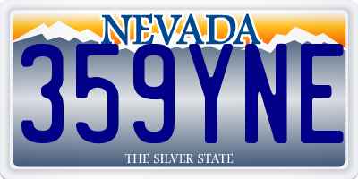 NV license plate 359YNE