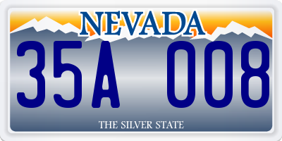 NV license plate 35A008