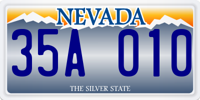NV license plate 35A010