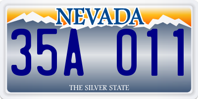 NV license plate 35A011