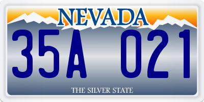 NV license plate 35A021