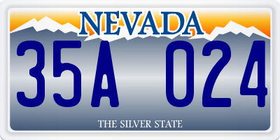 NV license plate 35A024