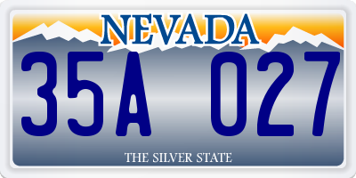 NV license plate 35A027