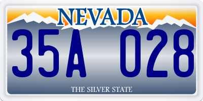 NV license plate 35A028