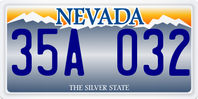 NV license plate 35A032