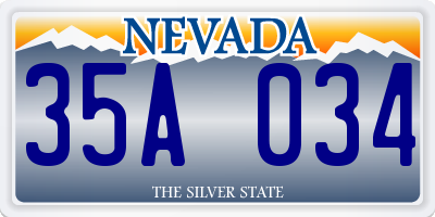 NV license plate 35A034