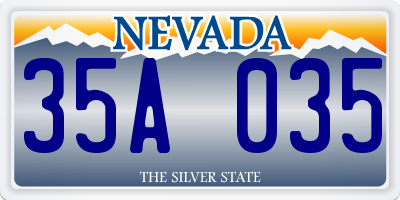 NV license plate 35A035