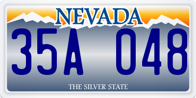 NV license plate 35A048