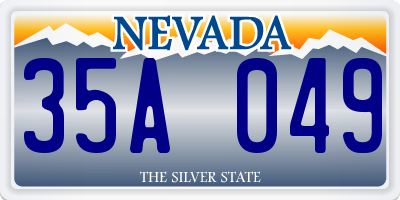 NV license plate 35A049