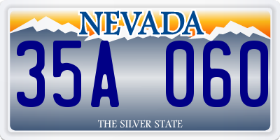 NV license plate 35A060