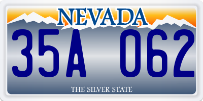 NV license plate 35A062