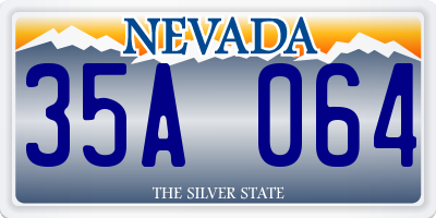 NV license plate 35A064