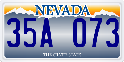 NV license plate 35A073