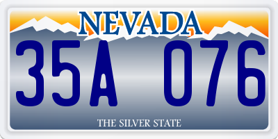 NV license plate 35A076