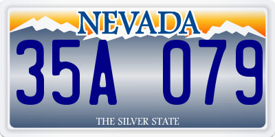 NV license plate 35A079