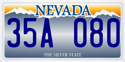 NV license plate 35A080