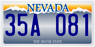 NV license plate 35A081