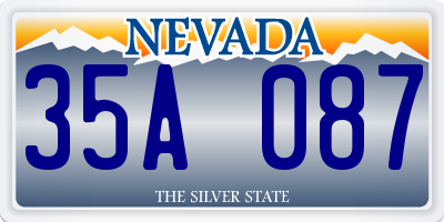 NV license plate 35A087