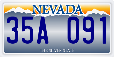 NV license plate 35A091